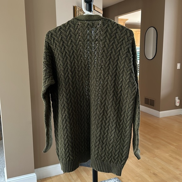 LA Hearts Green Open Front Sweater - Picture 5 of 6